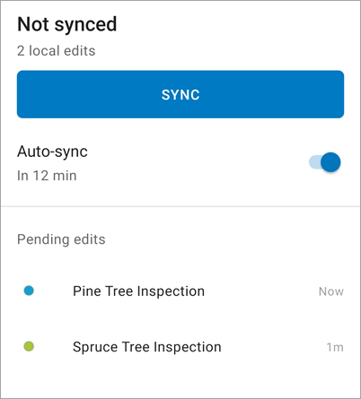 Sync panel